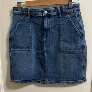 LOFT Blue Denim Mini Skirt